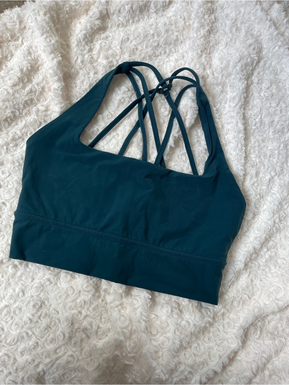 BuffBunny Teal Strappy Back Sports Bra